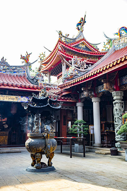 istock Architectural Detail: Exquisite Temple Eaves and Colorful Ceramic Fragments 2245580376