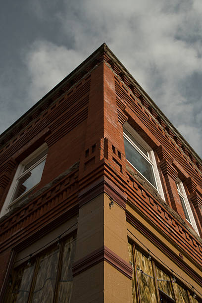 A block of offices with a brick exterior facade.