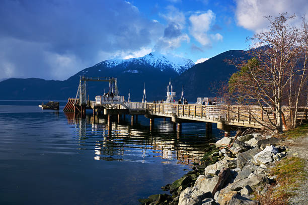 A sunny winter day at Porteau Cove Provincial Park, British Columbia, near Vancouver. February 7, 2021