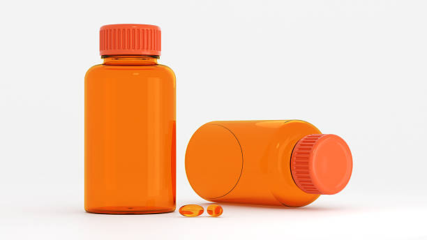 istock Supplement Vitamin sofgel capsule and plastic bottle mokup 2245587172