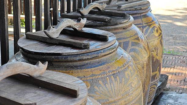 istock Ratchaburi Dragon Jar Wooden Lid. 2245588850