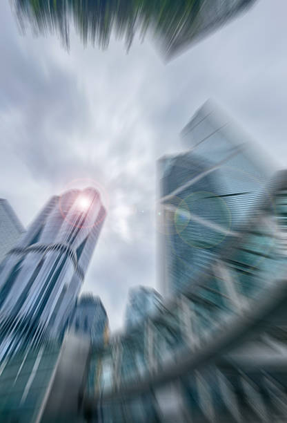 istock Blurred radial lines of Urban architectural 2245589859