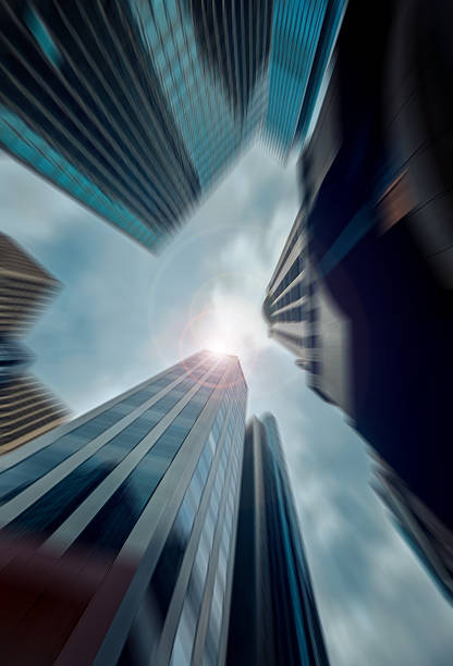 istock Blurred radial lines of Urban architectural 2245590465