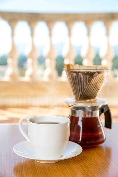 Enjoy a cup of coffee on the terrace