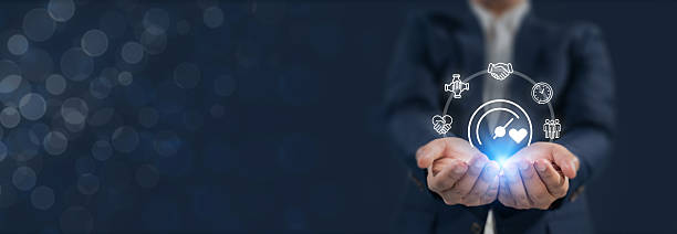 istock Soft Skills and emotional intelligence in digital business leadership. Digital interface with soft skill performance icons. Soft skills, emotional intelligence, empathy and leadership in business. 2245593889