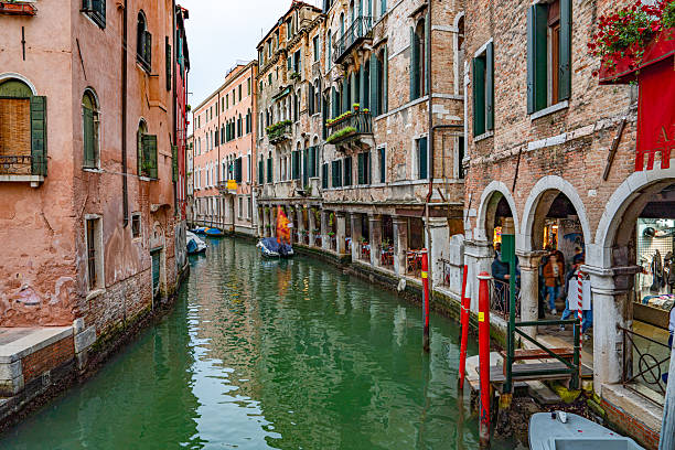 Gondola in Venice canal, Venice, Italy