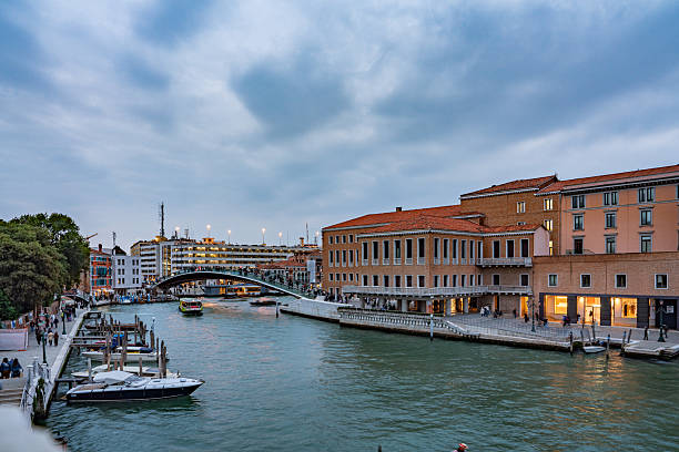 Ponte della Costituzione and Canal, Venice, Italy.