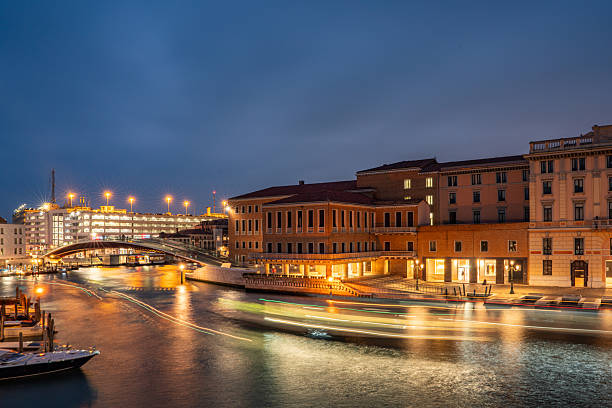 Ponte della Costituzione and Canal, Venice, Italy.
