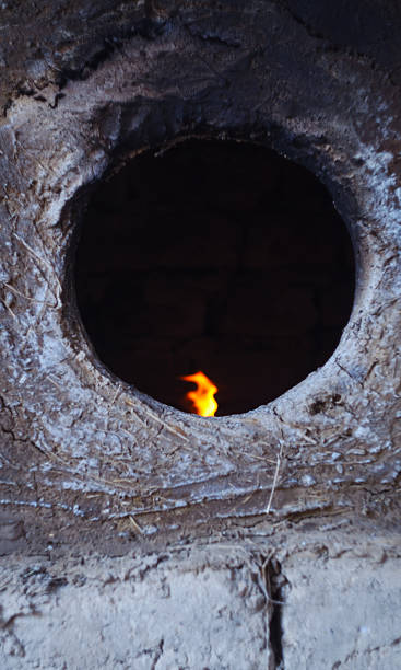 istock A fire can be seen in a clay oven 2245597850