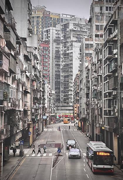 istock Dense Old Residential Buildings in Macau's Historic District 2245600681
