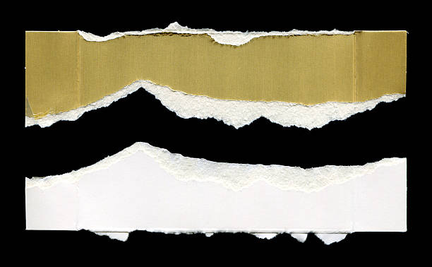 istock Cut or torn paper background textured isolated 2245610867