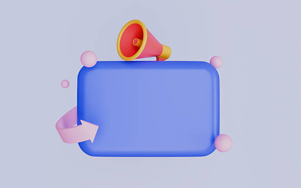 istock Blank speech bubble with loudspeaker notification with copy space 3d illustration 2245610935