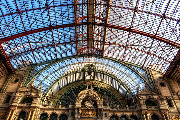 istock The old beautiful railway station in Antwerpen, Belgium 2245613932