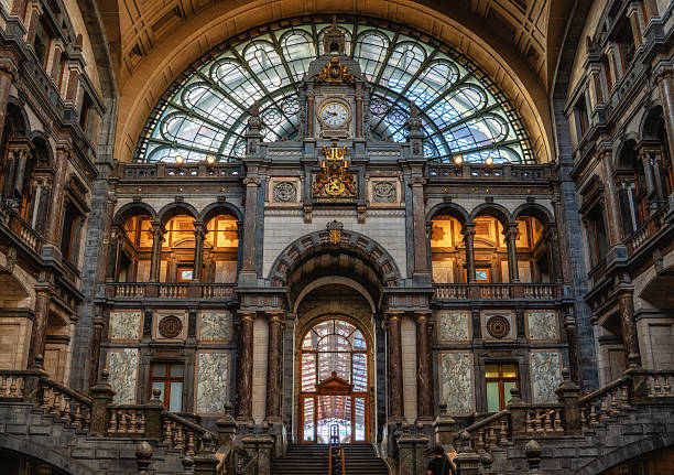 istock The old beautiful railway station in Antwerpen, Belgium 2245613938