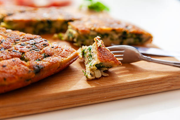 Homemade nettle pastry slice