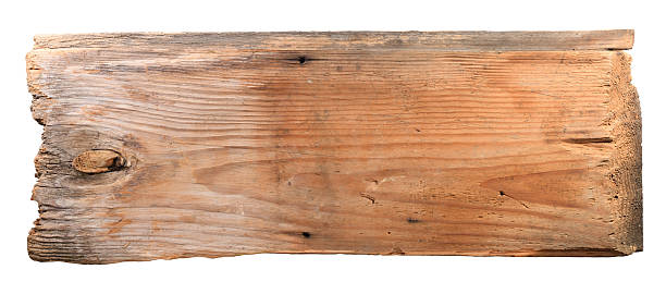 istock Old wooden sign board background. plank wood isolated for design art work or add text message. 2245618521