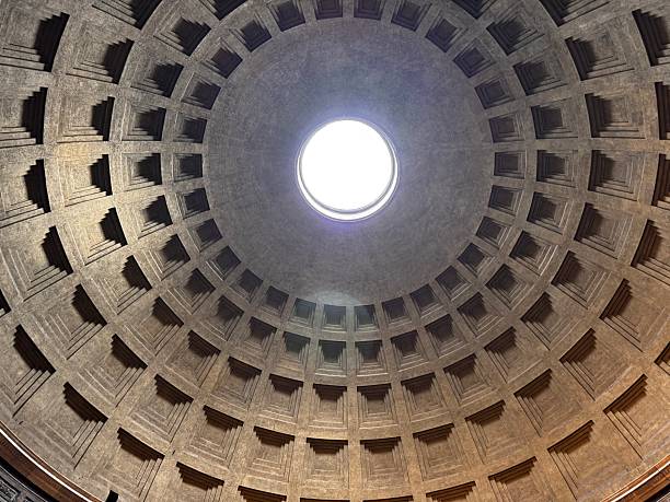 istock Ancient Pantheon Dome and Central Oculus Illuminated by Natural Light in Rome 2245618635