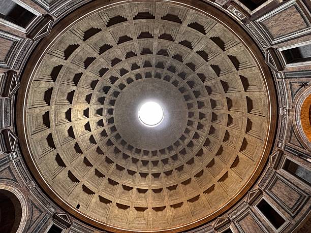 istock Ancient Pantheon Dome and Central Oculus Illuminated by Natural Light in Rome 2245618637