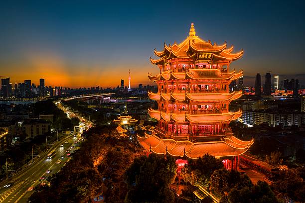 istock Yellow Crane Tower at sunset in Wuhan. 2245621677
