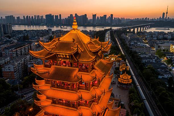 istock Yellow Crane Tower at Sunset in Wuhan 2245621682
