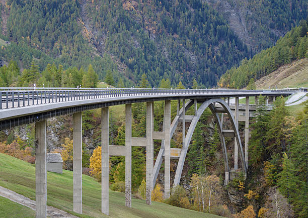istock Highway bridge in the Alps 2245627654
