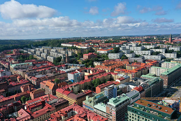Gothenburg, Sweden August 03,2025:Gothenburg, the second largest city of Sweden (612'000 citizen) captured during a sunny day in summer season with Haga district.
