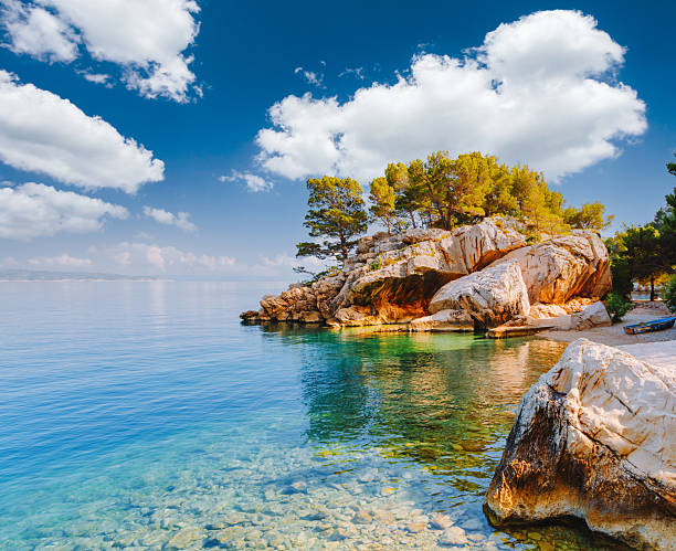 Adriatic coast, mountains and sea, Croatia, island Lopud
