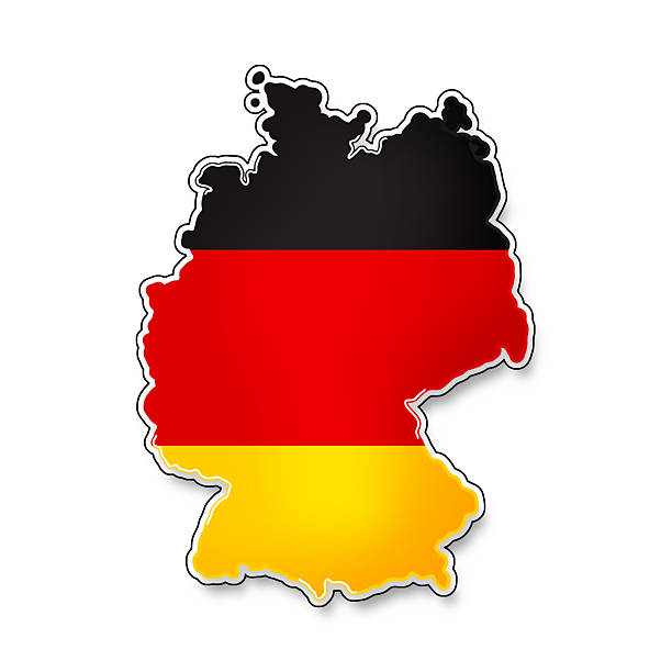 istock shape of the map of Germany simplified rounded-corners, outline and shadow 2245636500