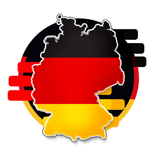 istock shape of the map of Germany simplified rounded-corners, outline and shadow 2245636502