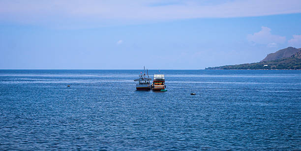 a ship in the middle of the ocean