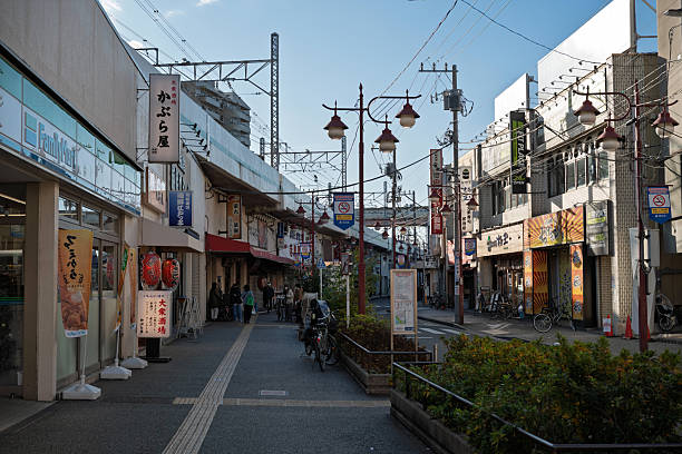 istock The scene of shops lining the station front 2245640665