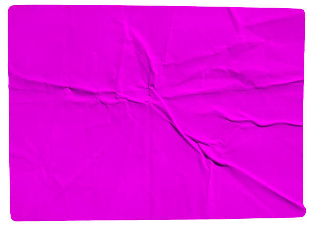 istock Pink adhesive glued wrinkled paper sticker label 2245646248