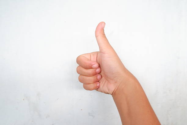 Thumbs Up Gesture Isolated on White Background