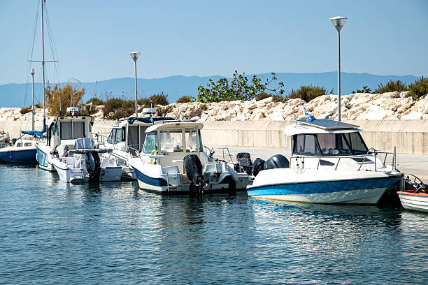 istock Boats Moored at Mediterranean Marina Quay 2245647557