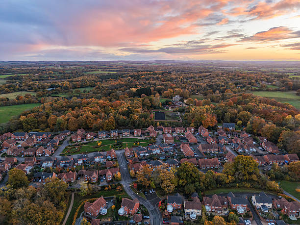 istock Autumn sunset in Hartley Wintney 2245647722