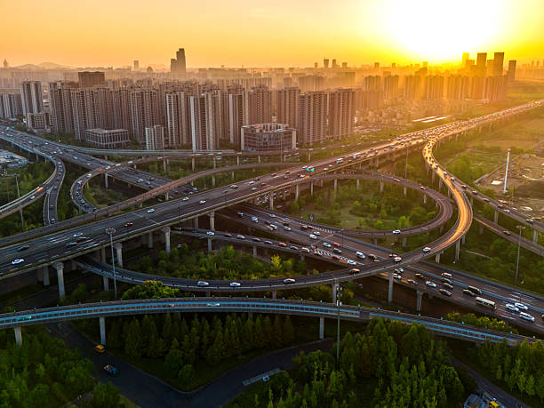 istock The city's ring road at sunset 2245648485