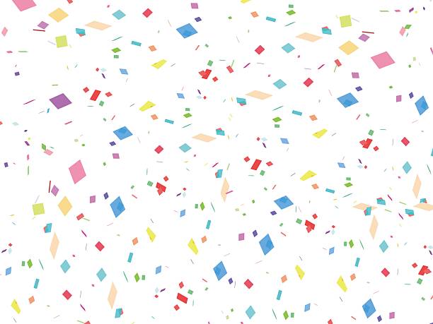 istock Cartoon Comic Confetti Colorful Background Horse New Year's Card 2245654593