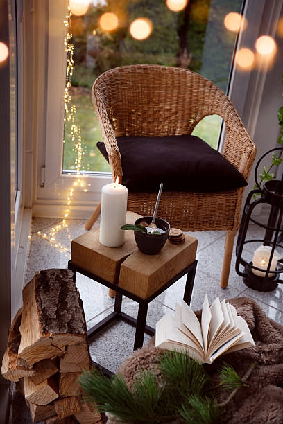 istock Cozy reading nook with comfortable furnishings 2245657438