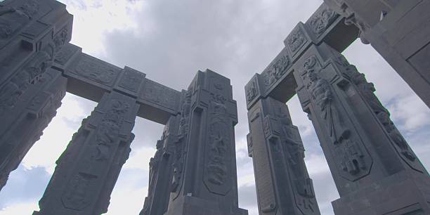 Cultural artistry, sacred ruin, classical religious, structural civilization, stonework pillar, building historic, palace grand with stone column, temple place artistic architecture