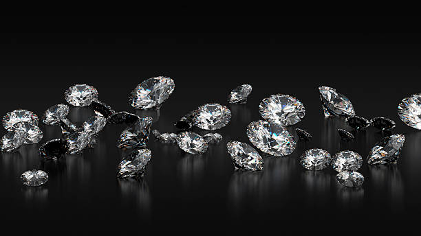 istock Pile of Diamonds Isolated on a Black Background 2245665241