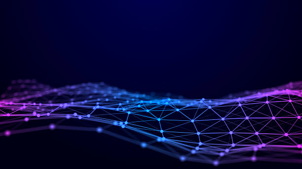 istock A futuristic structural grid of network connections. Abstract background with intertwining dots and lines. 3D rendering. 2245667112
