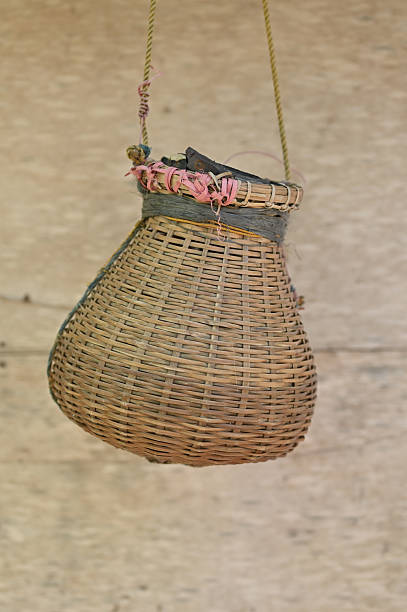 istock Rattan woven basket for fishermen to store fish 2245670188
