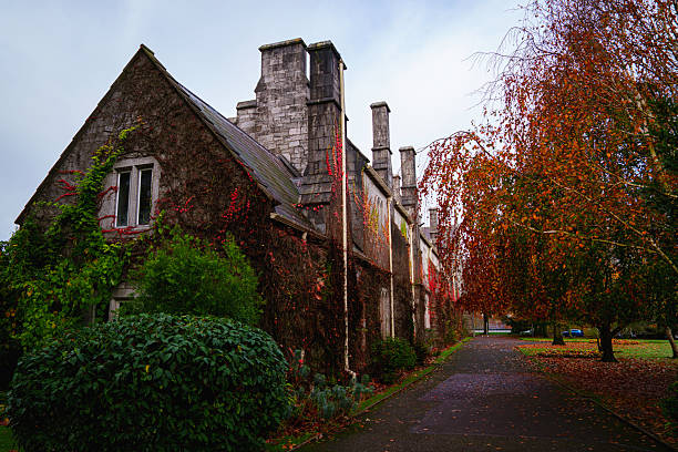 Cork, Ireland - November 08, 2025: Autumn foliage at University College Cork, founded in 1845, a historic campus acclaimed for excellence, heritage, and leadership in Irish and European education.