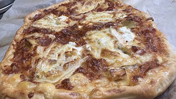 istock Bake homemade pizza hot from oven 2245675267