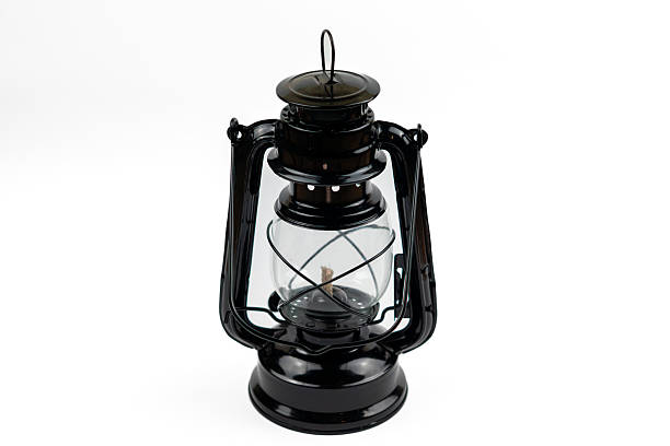 istock Vintage black kerosene oil lamp on white background 2245677975