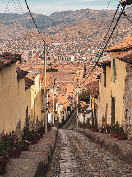 istock Old town roofs and narrow street 2245681652