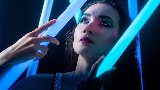 istock Fashion Portrait in Neon Light 2245682503