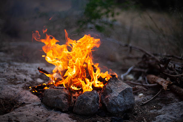 istock Burning fire place stock photo 2245689410