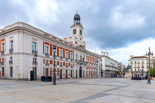 istock Historic Clock Tower At Madrid's Puerta Del Sol 2245690388