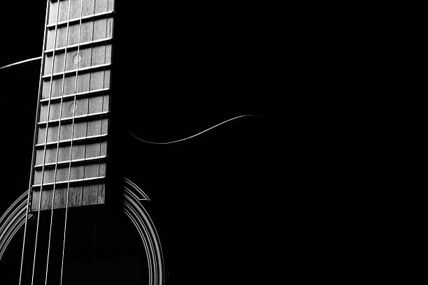 istock black acoustic guitar on a black background 2245696545